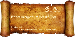 Breslmayer Viviána névjegykártya